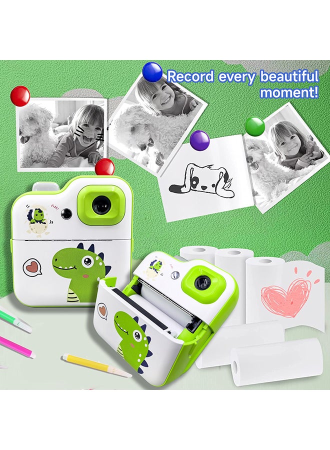 XiuWoo Mini Printer,Kids Camera Instant Thermal Printer 2.4 Inch Screen Digital Camera Support Timer Shooting 1080P Video Recording Thermal Inkless Printing with 3 Rolls White Print Paper 32G Memory Card - Image 4