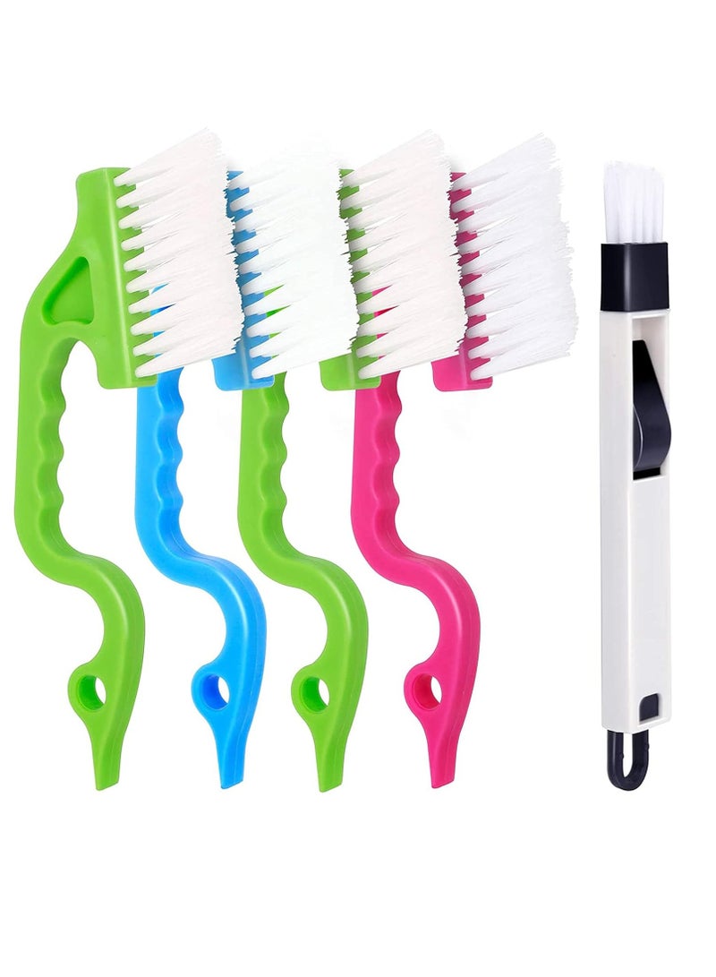 SYOSI 5PCS Cleaning Tools for Window Groove Gap KASTWAVE 4PCS Window Door Sliding Track Cleaning Brush 1PCS Dustpan Cleaning Brushes BHome Kitchen Cleaning Brush Tool  - Image 1