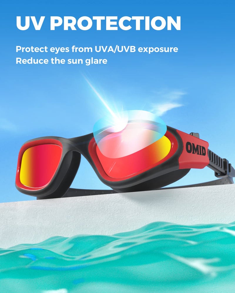 OMID Swim Goggles, P2 Polarized Swimming Goggles for Men Anti-fog Goggles Swimming for Adult Women - Image 3
