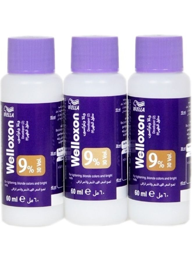 WELLA 3-Piece Set Welloxon Color 9% 30 Volume Blonde 60x3ml - Image 1