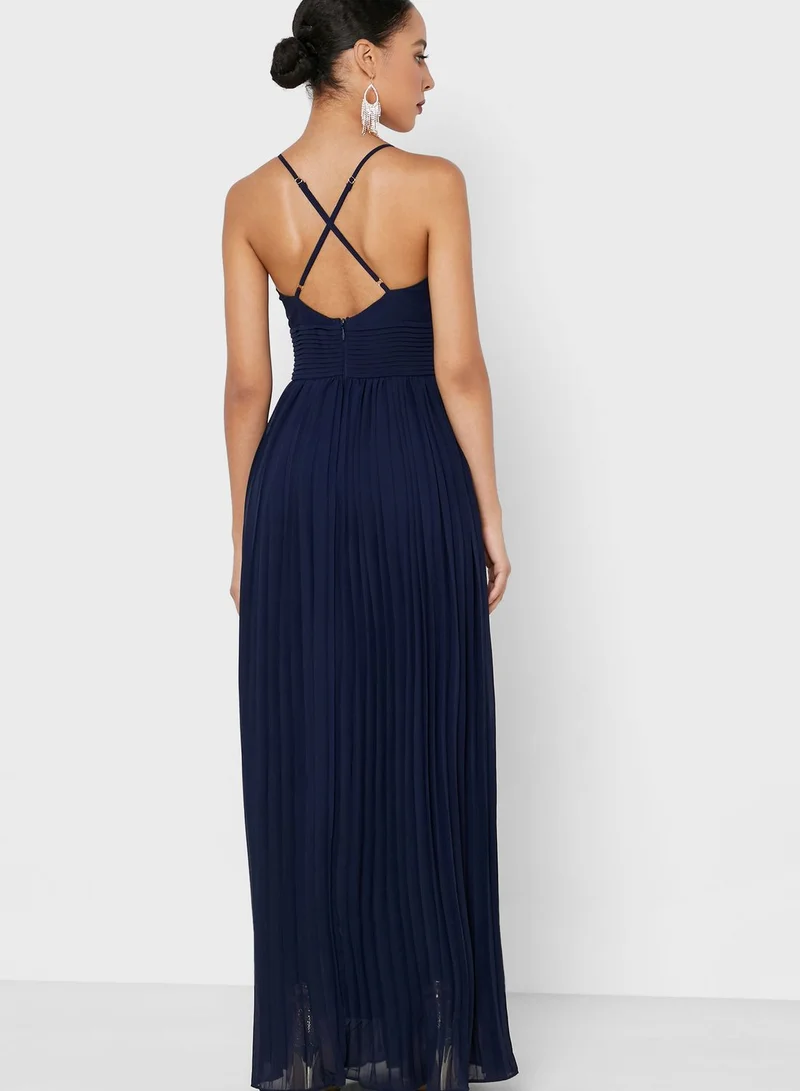Soieblu Cami Strap Plisse Dress