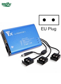BURAQ 4 in 1 Parallel Power Hub Intelligent Battery Controller Charger for DJI Phantom 3 Standard SE FPV Drone, Plug Type:EU Plug  - Image 1