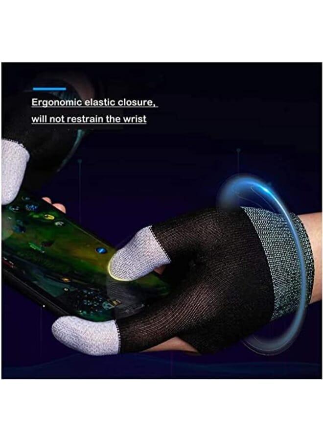 Beauenty Gaming Gloves The Latest Silver Fiber G1 Material Breathable Sweatproof Finger Gloves Touch Screen Game Controller Thumb Finger Case For Pubg Mobile Phone Games Accessories 1 Pair - Image 3