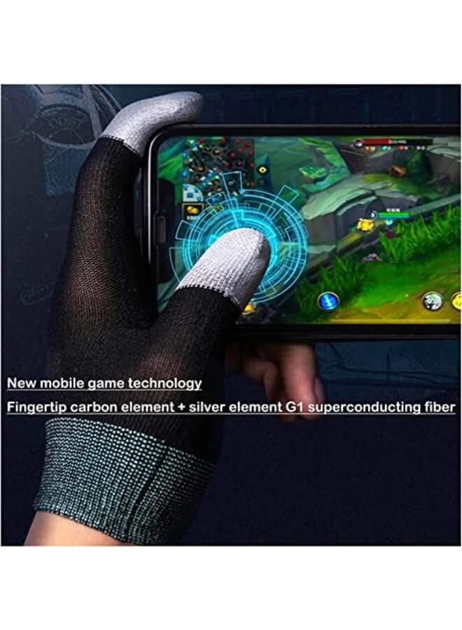 Beauenty Gaming Gloves The Latest Silver Fiber G1 Material Breathable Sweatproof Finger Gloves Touch Screen Game Controller Thumb Finger Case For Pubg Mobile Phone Games Accessories 1 Pair - Image 4