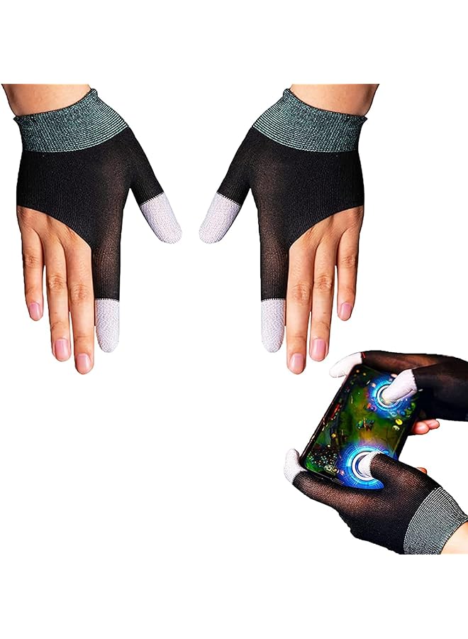 Beauenty Gaming Gloves The Latest Silver Fiber G1 Material Breathable Sweatproof Finger Gloves Touch Screen Game Controller Thumb Finger Case For Pubg Mobile Phone Games Accessories 1 Pair - Image 1