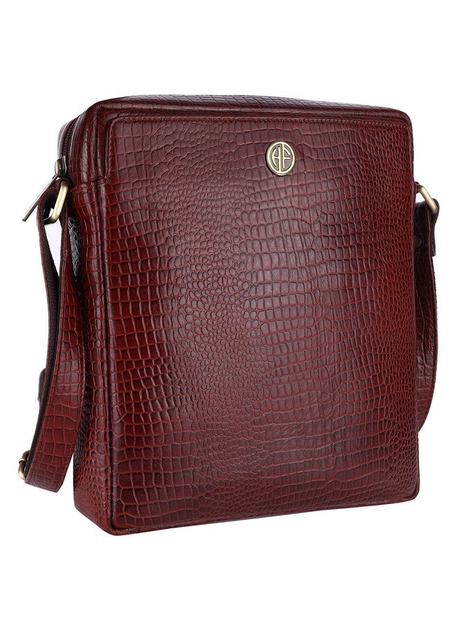 HAMMONDS FLYCATCHER Genuine Leather Sling Bag for Men, Stylish Spacious Side Crossbody Bag for Daily Use, Travel, Adjustable Strap, 1 Year Warranty - Brown - Image 1