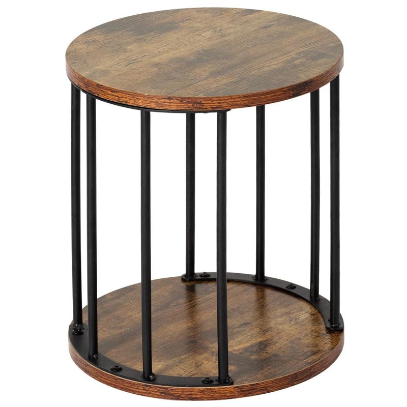 HDANI Small Round Wooden Step Stool for Kids Adults 300lbs Load Capacity Garden Stool NonSlip Small Stool for Plant Stand Kitchen Bathroom and BedroomBrown
