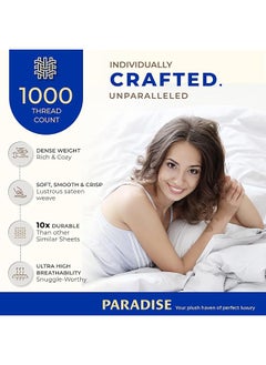 erorex Pure Egyptian King Size Cotton Bed Sheets Set King 1000 Thread Count Dark Gray Bed Linen Set Bedding Pillow Cases 4 Pc Sateen Sheets 16 In Deep Pocket King Sheets  - Image 2
