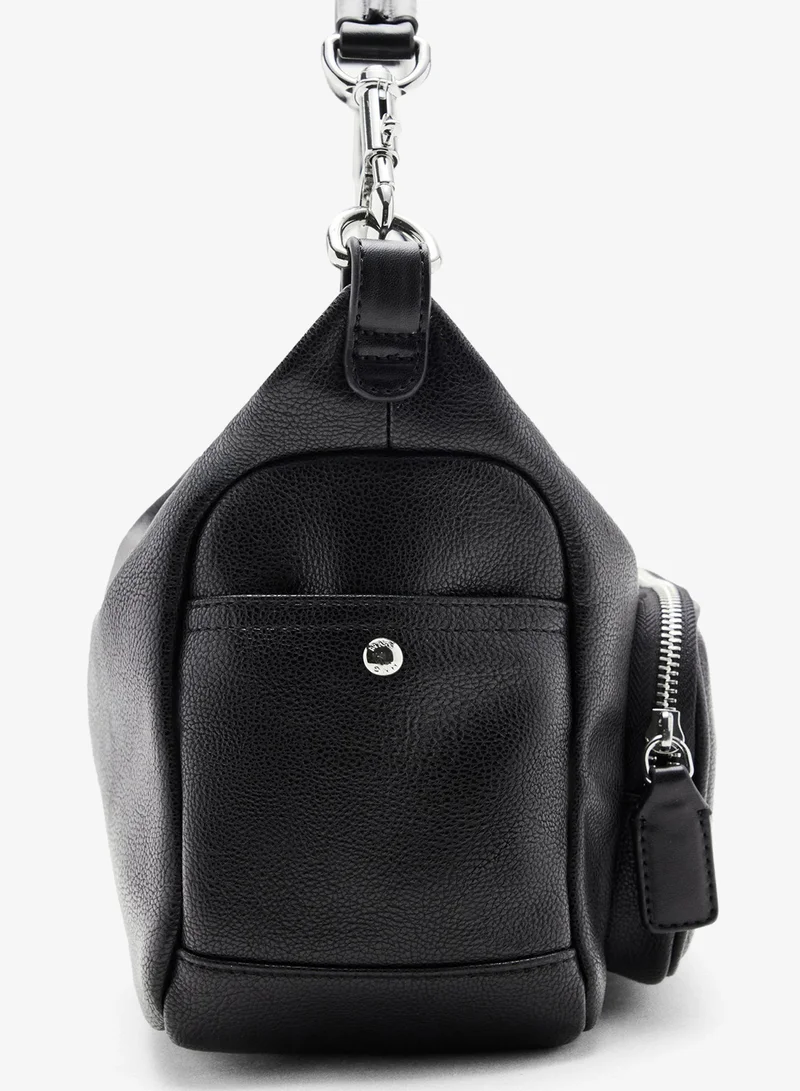 Mango 99-NEGRO Shoulder Bag With Pocket for Women | Best Price UAE