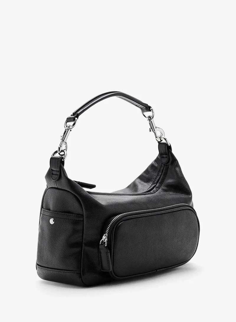 Mango 99-NEGRO Shoulder Bag With Pocket for Women | Best Price UAE