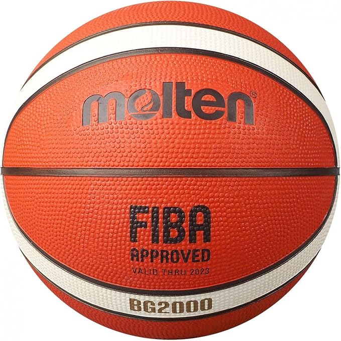molten BG-Series Leather Basketball, FIBA Approved - BG2000, Size 6, B6G2000 - Image 1