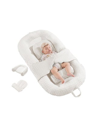 Newborn Baby Sleeping Crib Baby Lounger Baby Mattress Infant Crib Bassinet Soft Breathable Washable Portable with Anti Emesis Set ,White - pzsku/Z4A16E669FA81B62A2A5EZ/45/_/1698836974/90dcf9b9-cc25-4c5d-bc8b-5a221c375a2a
