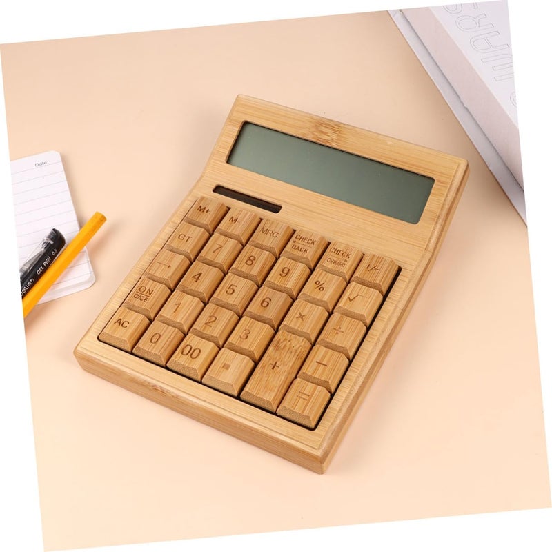 Portable Solar Calculator 29-Key Electronic Desk Calculator with Tilted Display for Office and School Use - Image 5