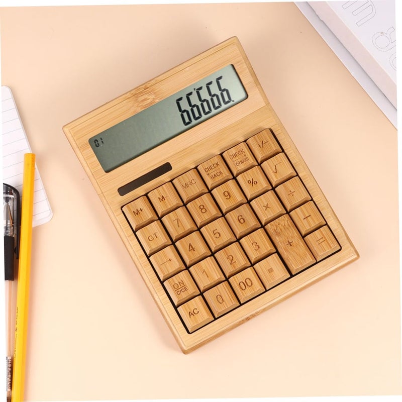 Portable Solar Calculator 29-Key Electronic Desk Calculator with Tilted Display for Office and School Use - Image 4