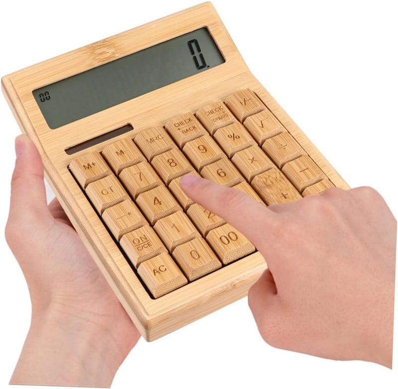 Portable Solar Calculator 29-Key Electronic Desk Calculator with Tilted Display for Office and School Use - Image 1