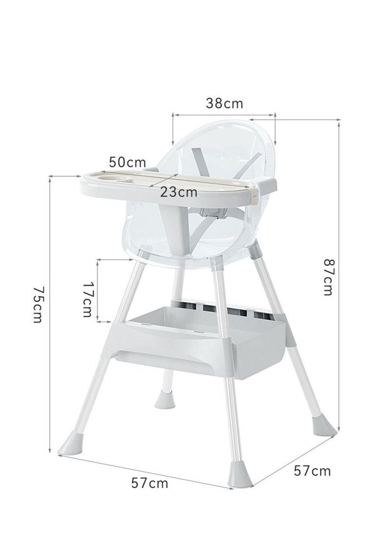 Arabest - 2 in 1 High Chair for Babies & Toddlers, Modern Safe & Compact Baby Highchair, Easy to Clean, Removable Tray, Easy to Assemble - Image 1