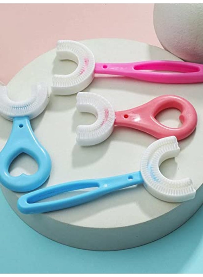 U-Shaped Manual Toothbrush for Kids – All-in-One Silicone Toothbrush with Soft Gum Massager – Gentle 360° Cleaning Toothbrush for Children, Ages 2+ - Image 1