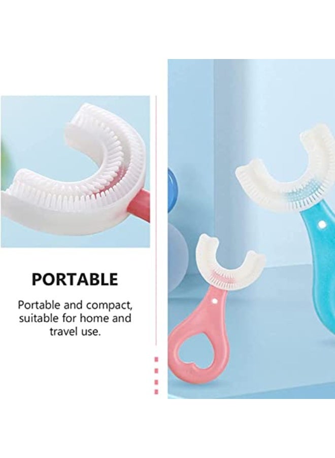 U-Shaped Manual Toothbrush for Kids – All-in-One Silicone Toothbrush with Soft Gum Massager – Gentle 360° Cleaning Toothbrush for Children, Ages 2+ - Image 3