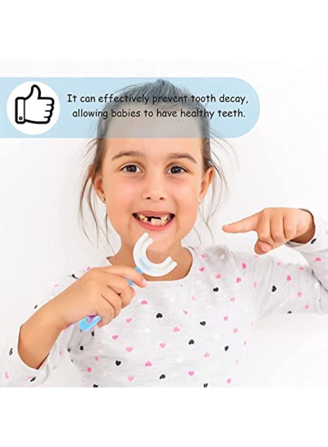 U-Shaped Manual Toothbrush for Kids – All-in-One Silicone Toothbrush with Soft Gum Massager – Gentle 360° Cleaning Toothbrush for Children, Ages 2+ - Image 4