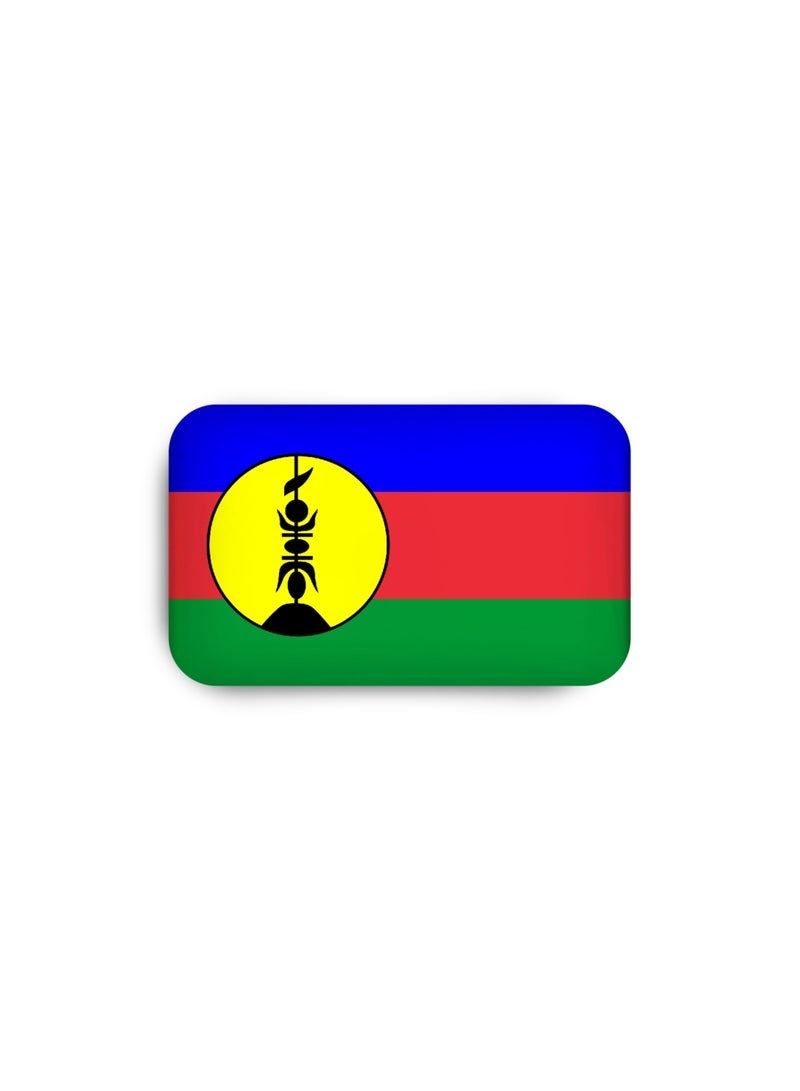 971MEDIA New Caledonia Flag Magnetic Badge - Image 2