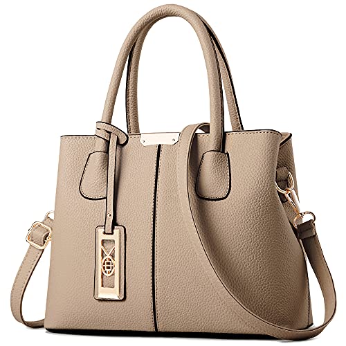 CHICAROUSAL Purses and Handbags for Women Leather Crossbody Bags Women's Tote Shoulder Bag (Khaki) - Image 1