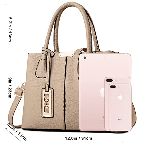 CHICAROUSAL Purses and Handbags for Women Leather Crossbody Bags Women's Tote Shoulder Bag (Khaki) - Image 5