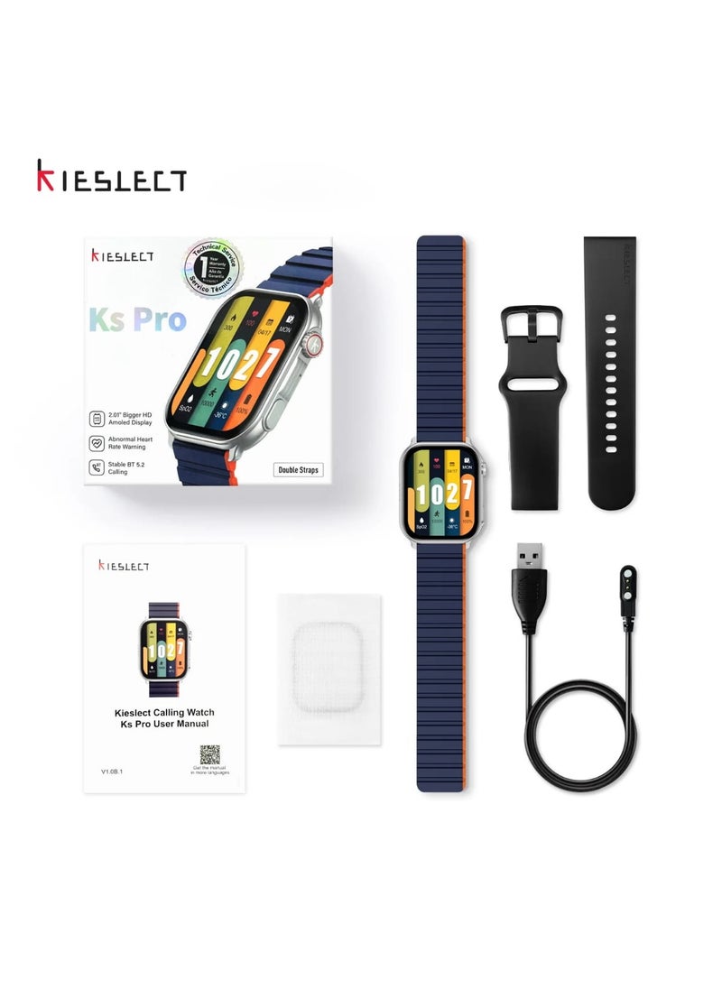 KIESLECT - Kieslect KS Pro 2.01 inch Smart Watch Make and Receive Calls and Track Your Fitness Features a screen and stable Bluetooth 5.2 connection Battery: 300 mAh Waterproof Sports modes: 100 - Image 1