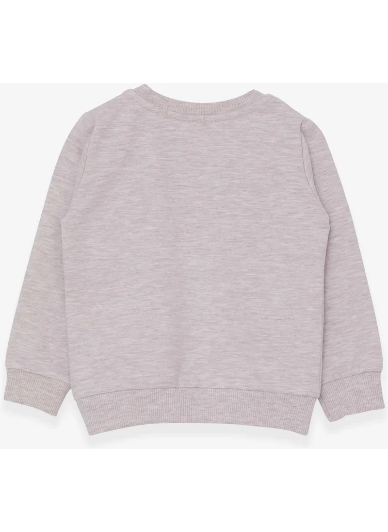 Breeze Girl Child Sweatshirt Printed Unicorn 1.5-5 Years, Beige Melange