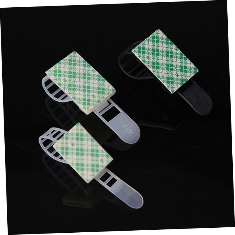 Cable Management Kit Self Adhesive Wire Ties Clamp Organizer Medium Size White Color - Image 3