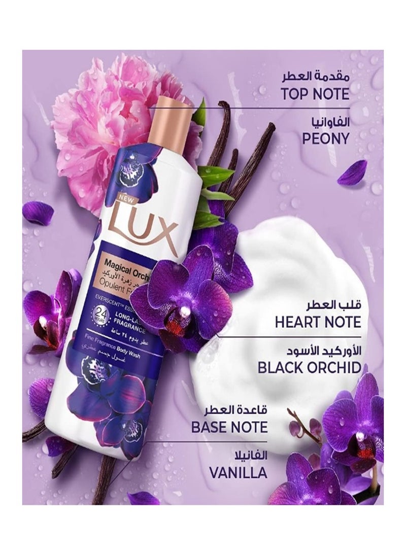 لوكس غسول جسم عطري سحر زهرة الأوركيد لعطر يدوم 30 ساعة سعة 500 مل - Image 2