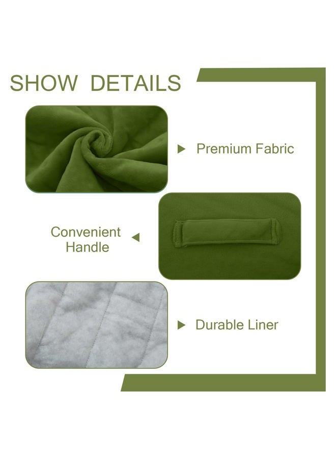 MeMoreCool Square Stuffed Pouf Ottoman Foot Rest, Floor Pouf Foot Stool with Foam Chunk Filling, Soft Stuffed Ottoman Footrest for Living Room, Green - Image 5