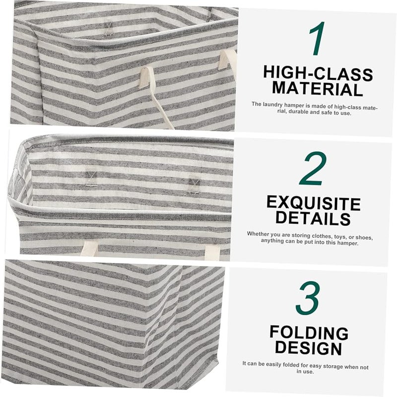 سلة غسيل كبيرة قابلة للطي حاوية تخزين الملابس المتسخة القابلة للطي منظم مقاوم للبلى - Image 5