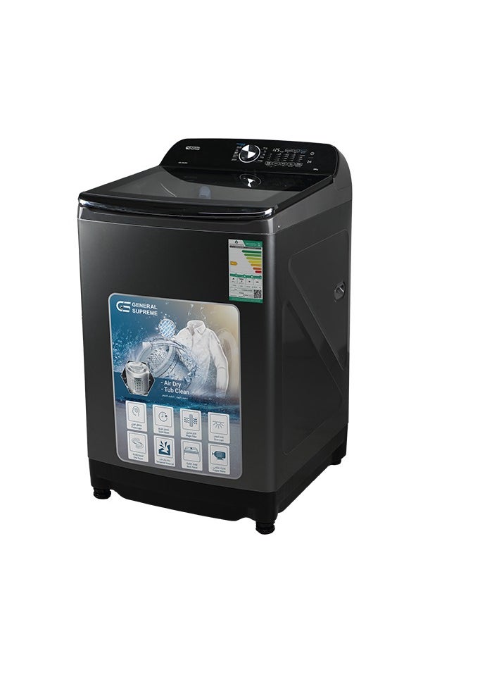 GENERAL SUPREME General Supreme Washing Machine Automatic Top Load 20 KG, 10 Programs, Dark Silver,GS20B25K  - Image 2