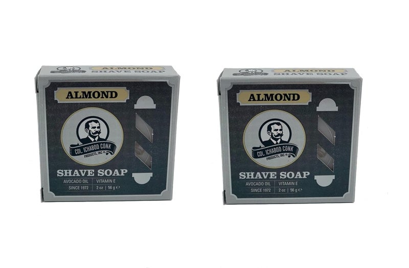 Colonel Conk Col. Conk Almond Glycerine Shave Soap 2 oz (Pack of 2)