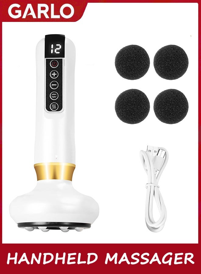 جارلو تدليك السلوليت اليدوي ، تدليك فراغ الجسم مع 12 طريقة امتصاص ، آلة إزالة السلوليت القابلة لإعادة الشحن واللاسلكية البطن البطن الفخذين مؤخرة الرقبة في المنزل - Image 1