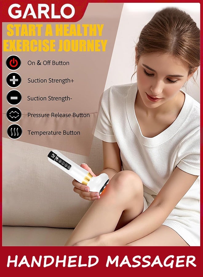 جارلو تدليك السلوليت اليدوي ، تدليك فراغ الجسم مع 12 طريقة امتصاص ، آلة إزالة السلوليت القابلة لإعادة الشحن واللاسلكية البطن البطن الفخذين مؤخرة الرقبة في المنزل - Image 2