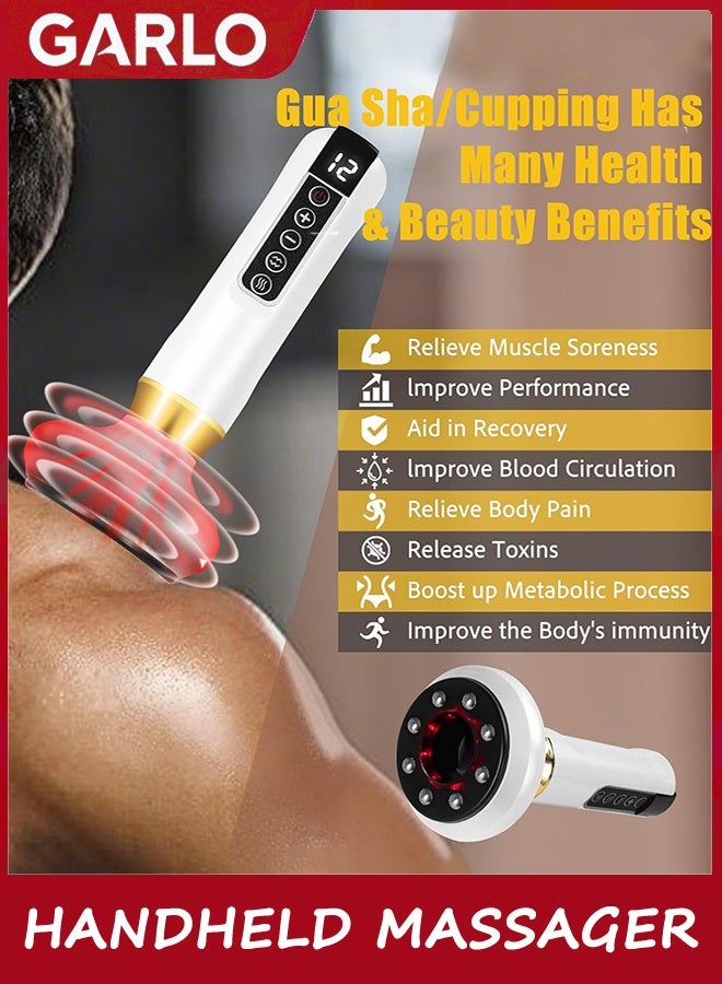 جارلو تدليك السلوليت اليدوي ، تدليك فراغ الجسم مع 12 طريقة امتصاص ، آلة إزالة السلوليت القابلة لإعادة الشحن واللاسلكية البطن البطن الفخذين مؤخرة الرقبة في المنزل - Image 4