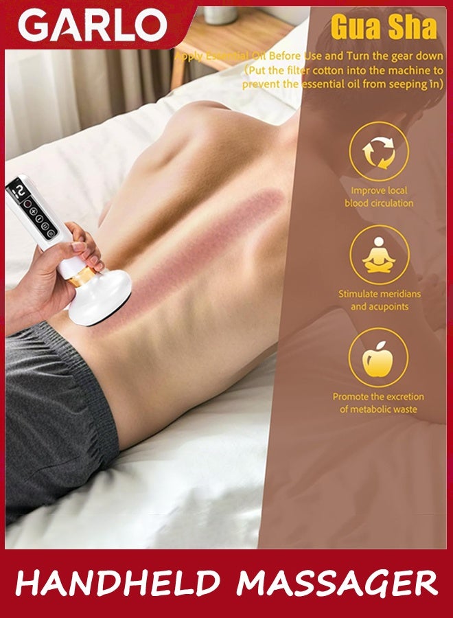 جارلو تدليك السلوليت اليدوي ، تدليك فراغ الجسم مع 12 طريقة امتصاص ، آلة إزالة السلوليت القابلة لإعادة الشحن واللاسلكية البطن البطن الفخذين مؤخرة الرقبة في المنزل - Image 5