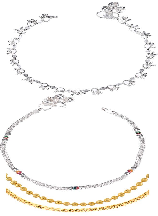 AanyaCentric Alloy Jewel Set(Anklets and 28 inches Long Chains) - Image 1