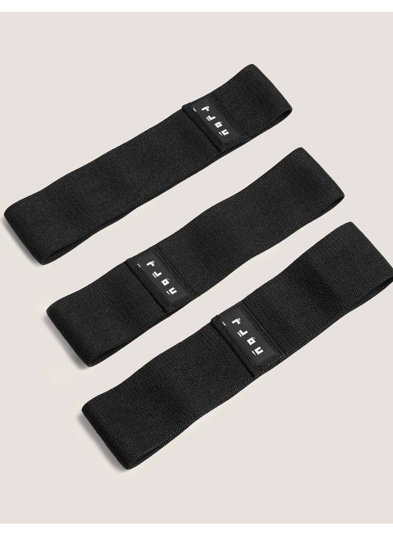 تمدد أشرطة مقاومة من القماش من - مجموعة من 3 مستويات (خفيف، متوسط، ثقيل) | أشرطة تمارين مقاومة متينة لليوغا، البيلايتس، تدريب القوة، والتمارين المنزلية | معدات لياقة بدنية | تشمل حقيبة تخزين - Image 2