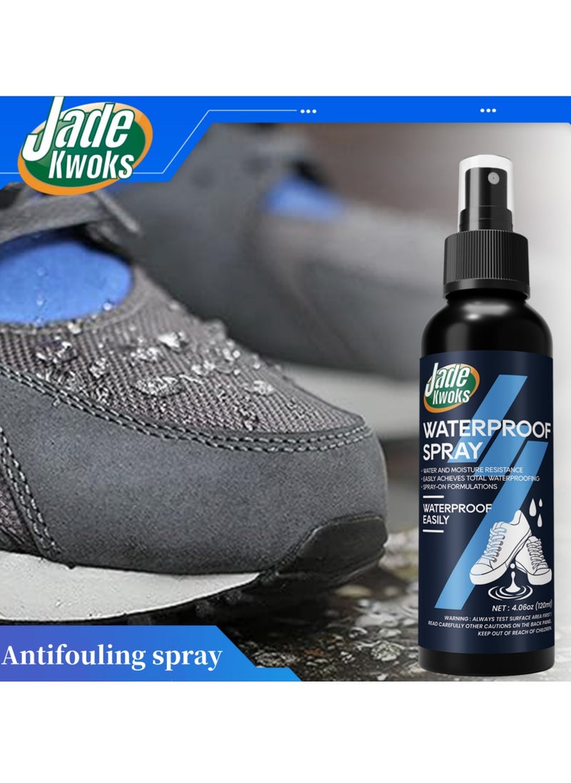 JADE KWOKS Waterproof Spray Long Lasting High Performance Universal Shoes Dirt Protector Spray 120ml  - Image 1