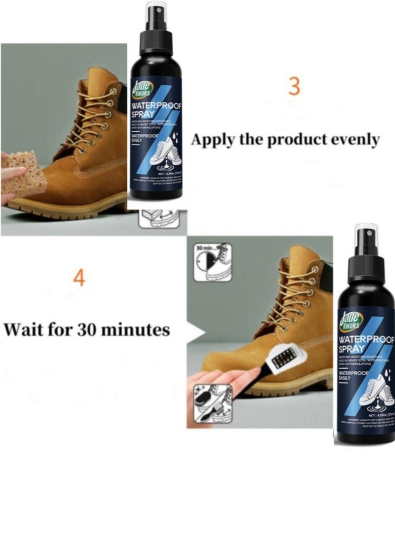 Waterproof Spray Long Lasting High Performance Universal Shoes Dirt Protector Spray 120ml