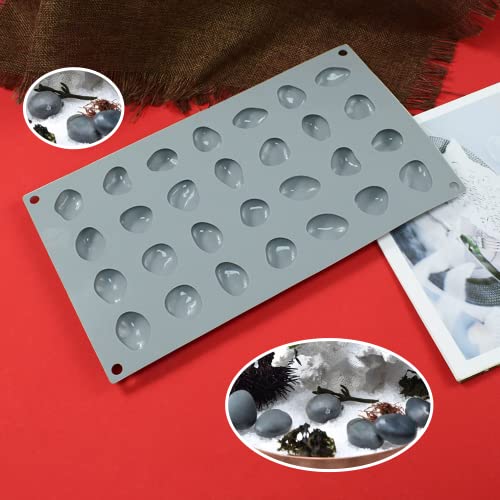 mostsom Silicone Molds Stone Shape, Non-Stick Food Grade Silicone Molds for Chocolate, Candy, Jelly, Ice Cube, Dog Treats, Cupcake Baking Mould (Stone M) - Image 3