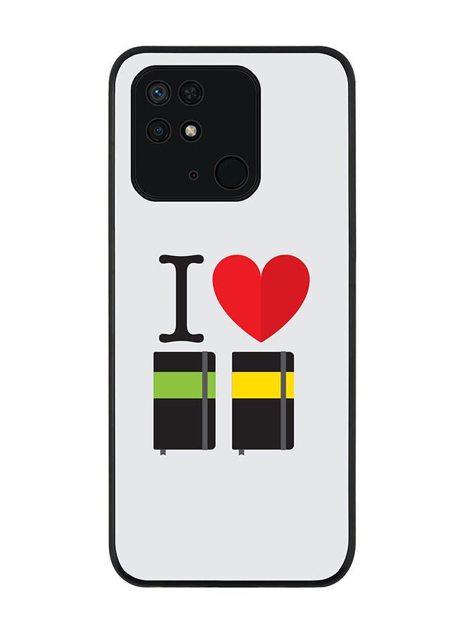 Stylizedd Rugged Black edge case for Redmi 10C 4G  Slim fit Soft Case Flexible Rubber Edges Anti Drop TPU Gel Thin Cover - I Love Notebook - Image 1