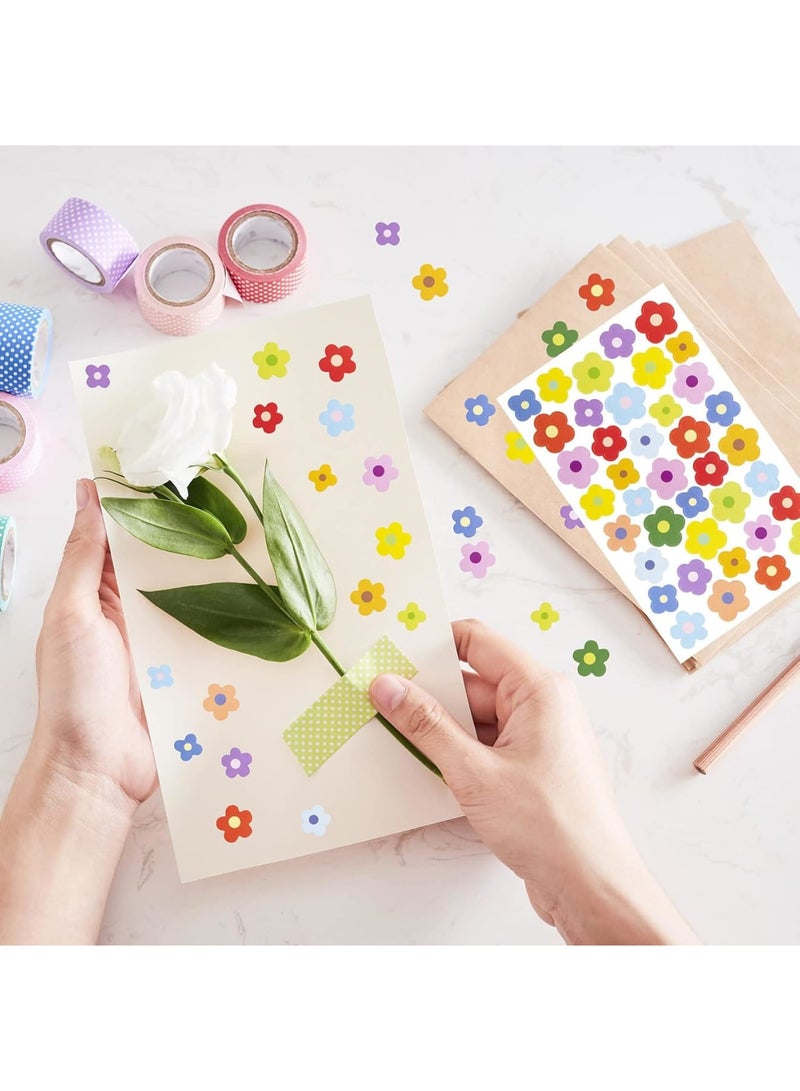 SOLARAE 100 Sheets Small Flower Laptop Stickers, Mini Flower Stickers for Scrapbooking, for Water Bottle, Tiny Boho Flower Stickers Self-Adhesive Flower Decal Vinyl Flower Pastel Stickers Aesthetic - Image 4