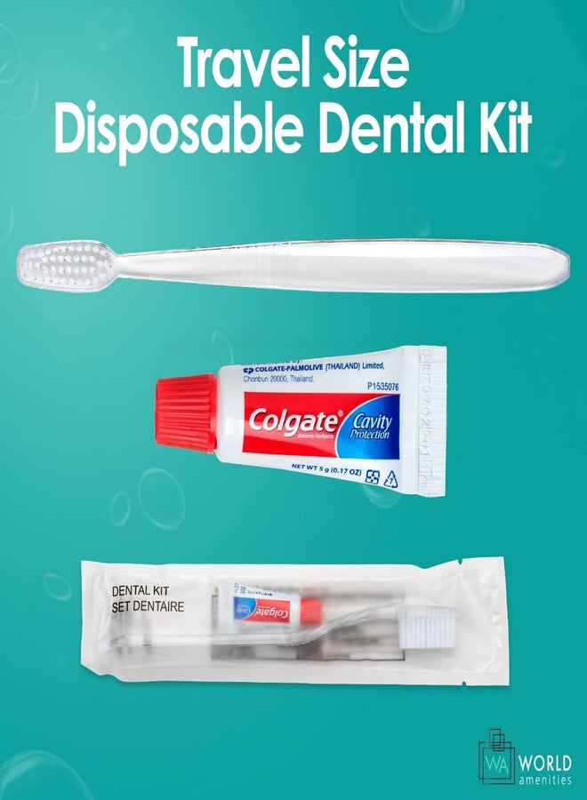 World Amenities - Bulk Disposable Dental Kit Bundle with Toothbrush and Toothpaste | 48 Count | Individually Wrapped - Travel Size Toiletries, Guest Hotel Amenities - Image 3