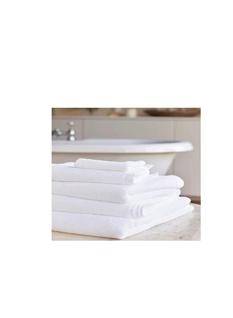 1Chase Set of 3 - 70x140 CM Premium Bath Towel 650 GSM , White - Image 4