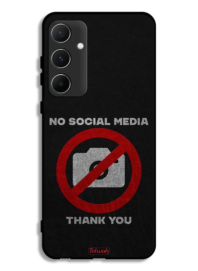Tolwak Samsung Galaxy A55 5G Protective Case Cover No Social Media Thank You - Image 1
