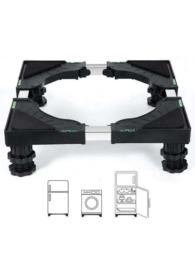 APEX Fridge Stand Universal Raised Base Adjustable Refrigerator Stands with 4 Strong Feet Washing Machine Pedestal Multi-Functional Bases for Dryer, Black - Image 4