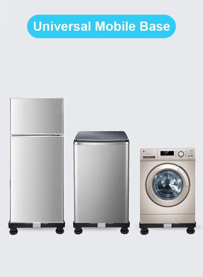 APEX Fridge Stand Universal Raised Base Adjustable Refrigerator Stands with 4 Strong Feet Washing Machine Pedestal Multi-Functional Bases for Dryer, Black - Image 2